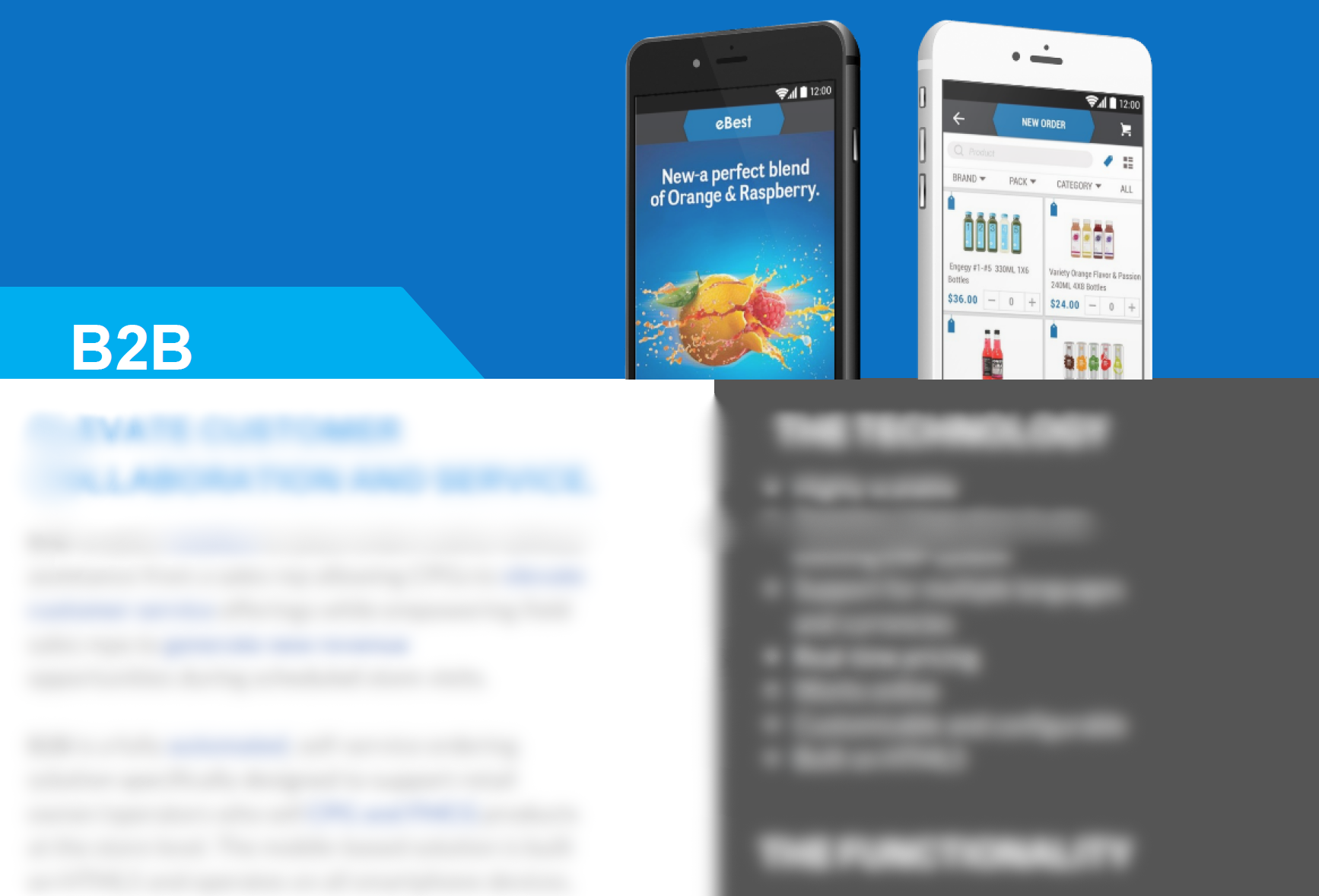 B2B product sheer preview shot