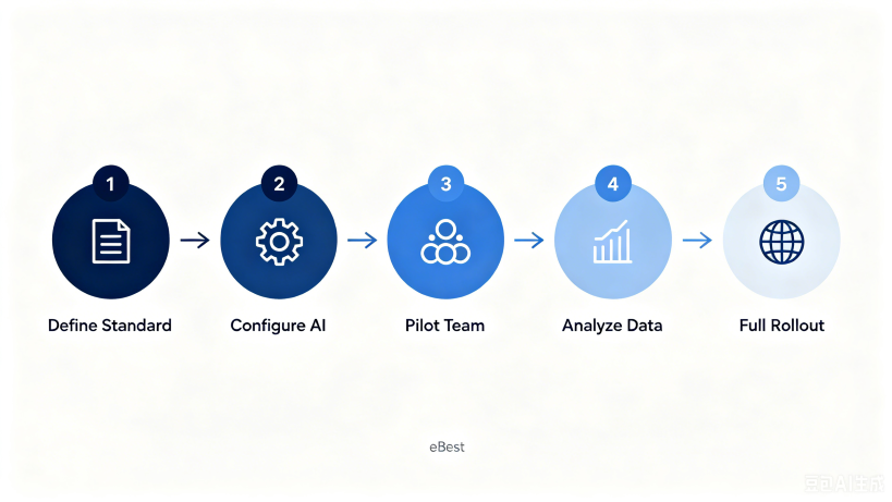 5-step implementation roadmap for deploying AI-powered SFA software for CPG perfect store execution