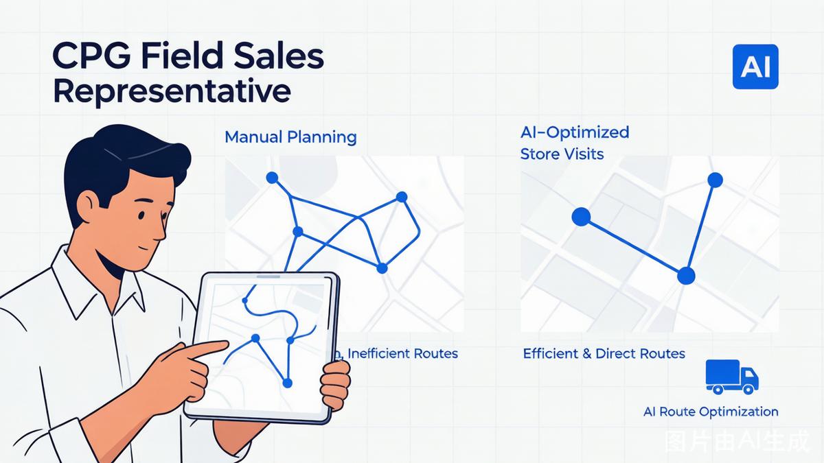 AI Route For CPG Field Sales 2026 Guide Ai Route Infographic Manual Vs Ai 1 