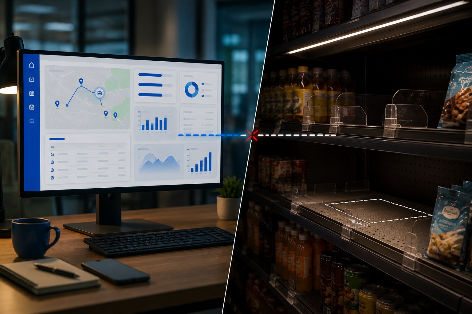 SFA software for CPG companies dashboard showing route plan and perfect-store scores
